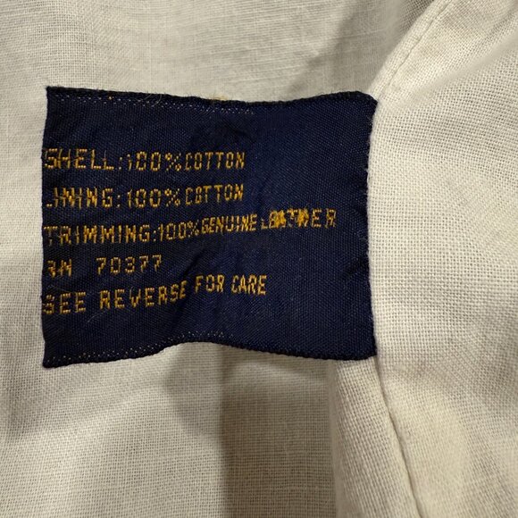 90s Vintage Outrigger Classic Denim Varsity Jacket – 100% Cotton, Leather Trim, - Picture 7 of 7